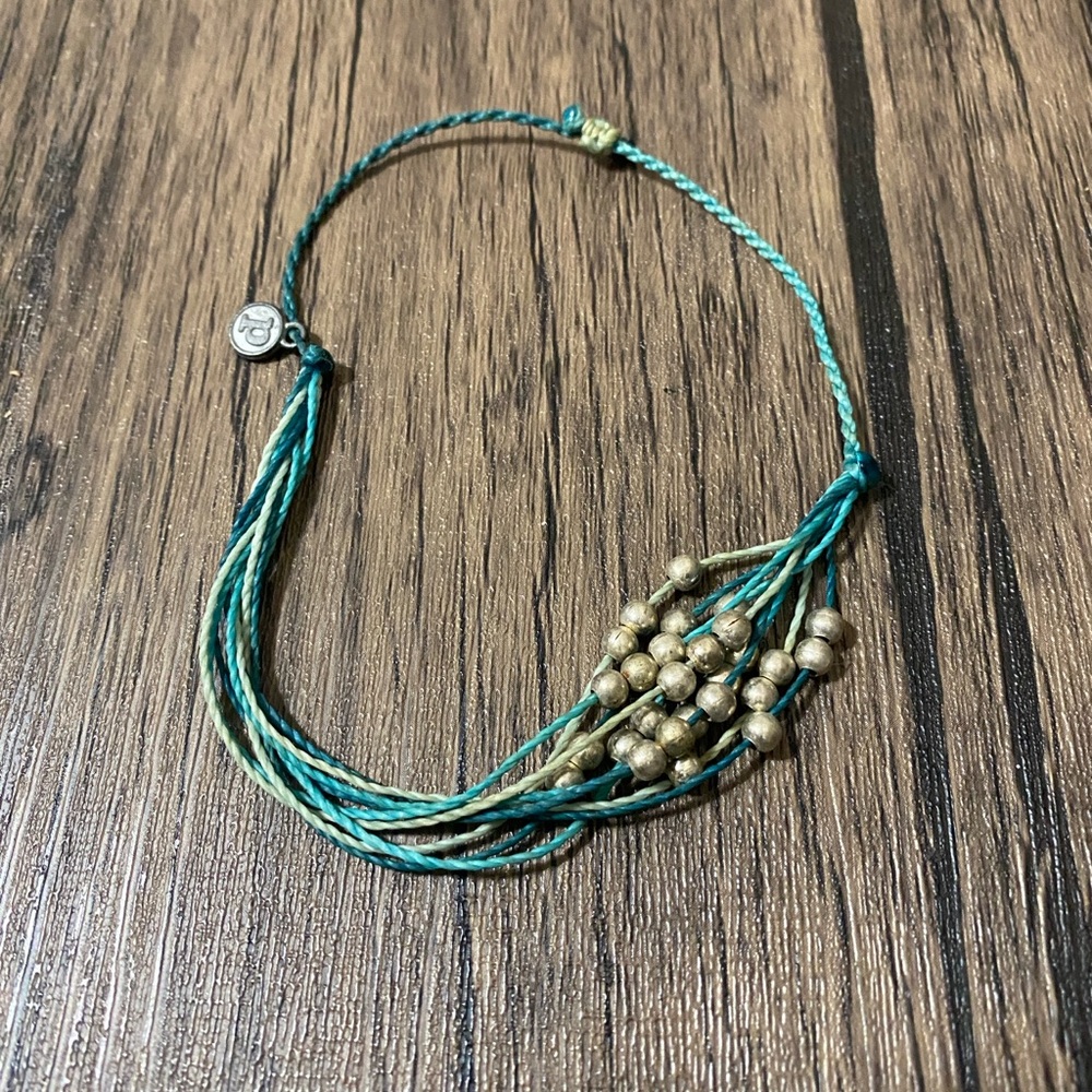 3 Pura Vida bracelets - blue/green/silver